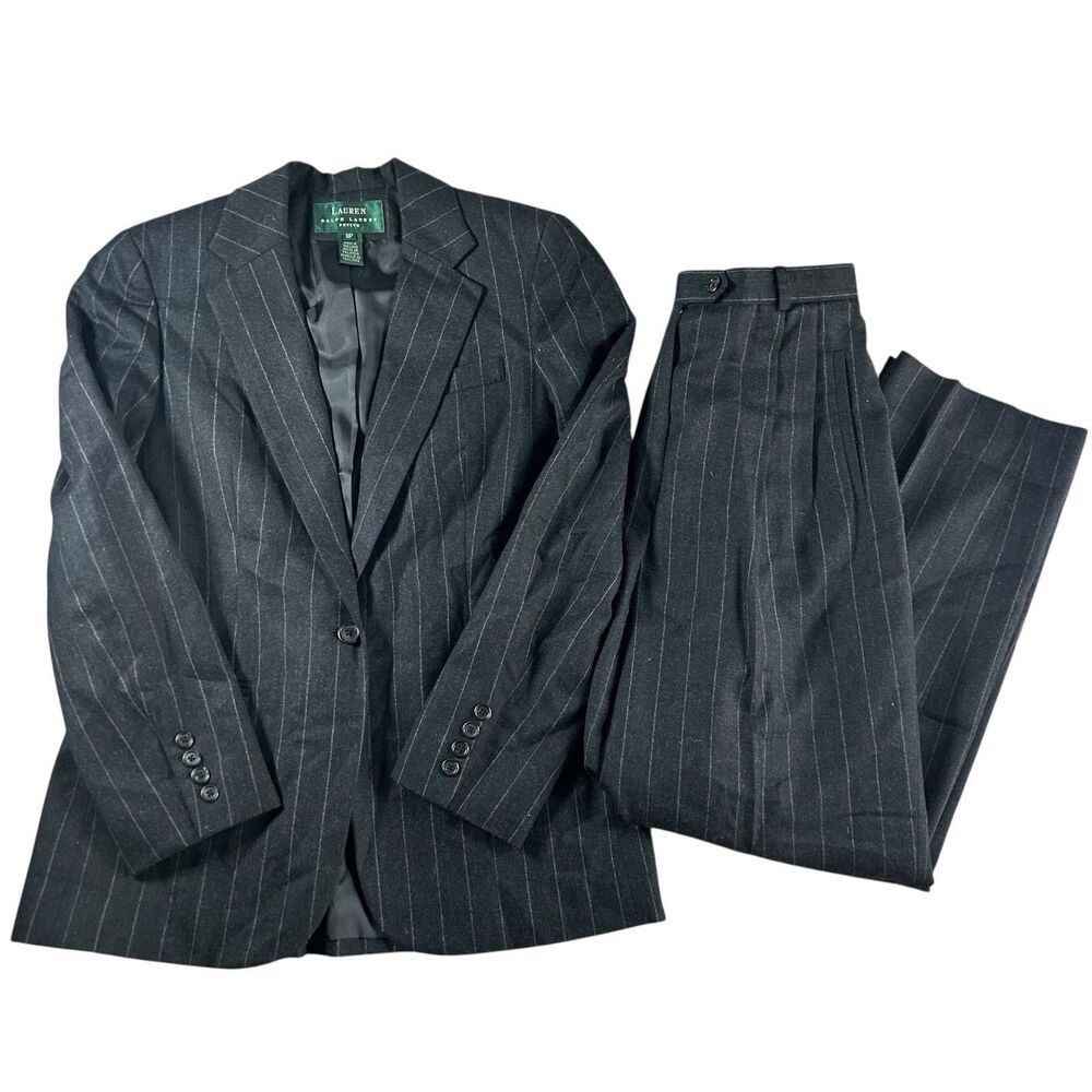 Lauren Ralph Lauren Charcoal Pinstripe Blazer & Trousers